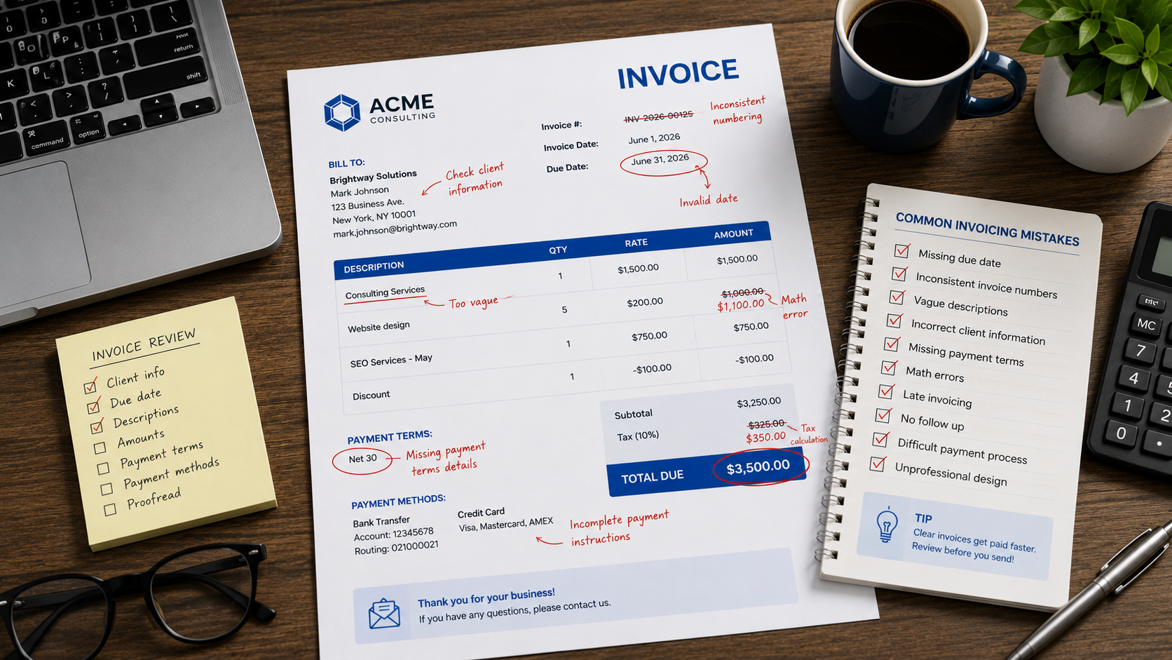 10 Common Invoicing Mistakes That Cost Businesses Money