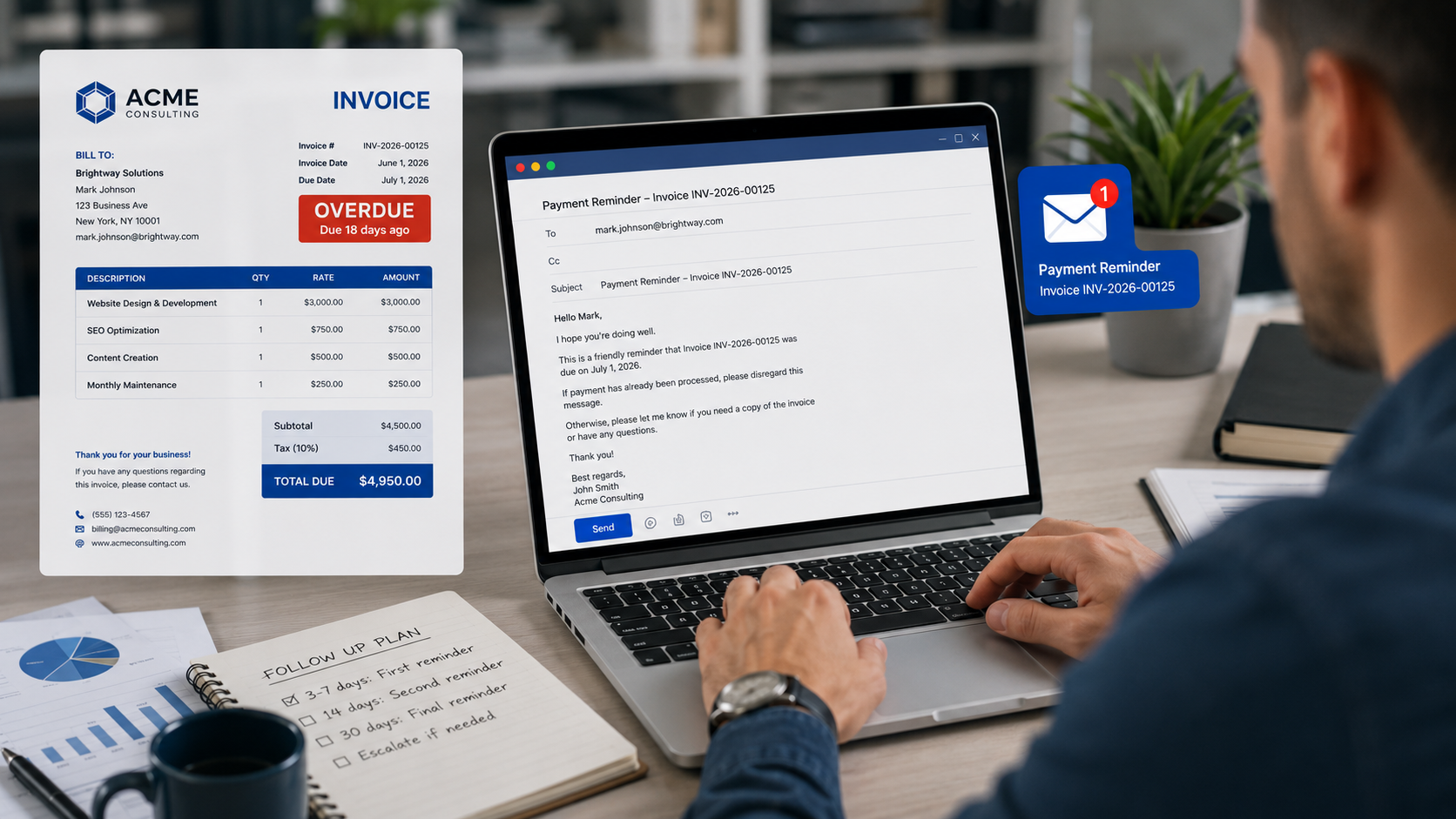How to Follow Up on an Unpaid Invoice (With Email Templates)