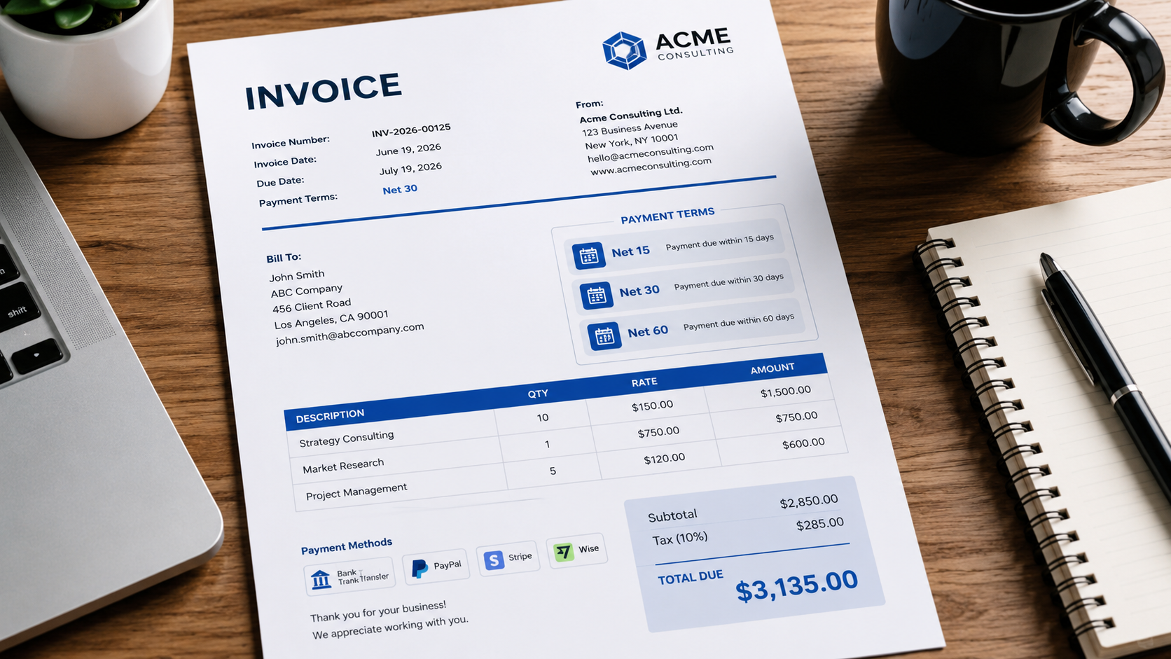 Invoice Payment Terms Explained: Net 15, Net 30, Net 60 and More